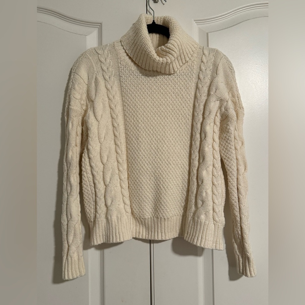 Madewell Women’s Cable Knit Turtleneck Sweater